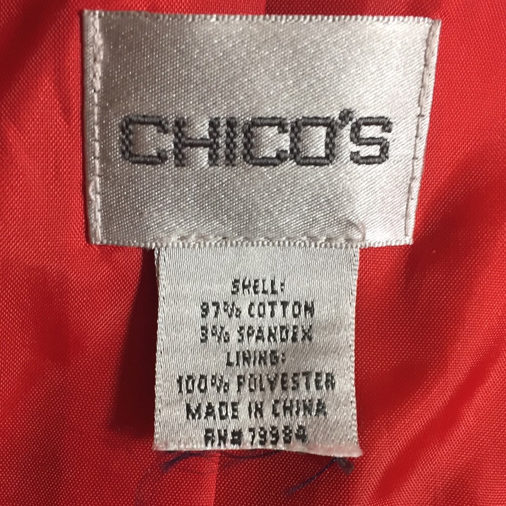Chico’s Bright Multi Colored Button Front Jacket - image 7